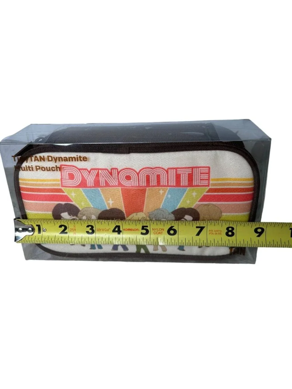 NEW TinyTAN Dynamite Multi Pouch Colorful Character Design & Zipper Closure BTS